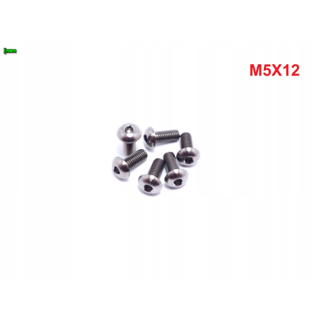 M5x12 śruba tytanowa gr5 iso 7380 śruby tytanowe tytan grade 5