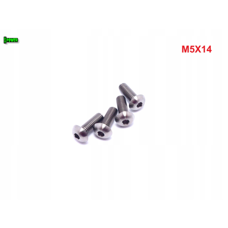 M5x14 śruba tytanowa z łbem kulistym imbusowa iso 7380 śruby tytan grade 5