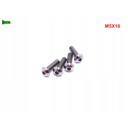M5x16 śruba tytanowa z łbem kulistym imbusowa iso 7380 śruby tytan grade 5
