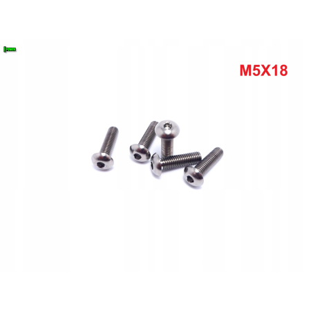 M5x18 śruba tytanowa z łbem kulistym imbusowa iso 7380 śruby tytan grade 5