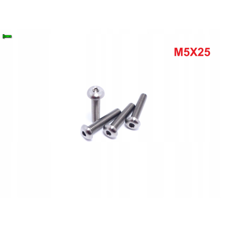 M5x25 śruba tytanowa gr5 iso 7380 śruby tytanowe tytan grade 5