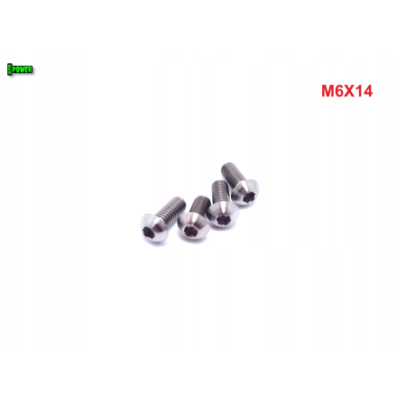 M6x14 śruba tytanowa z łbem kulistym imbusowa iso 7380 śruby tytan grade 5