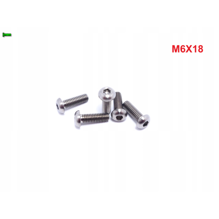 M6x18 śruba tytanowa gr5 iso 7380 śruby tytanowe tytan grade 5