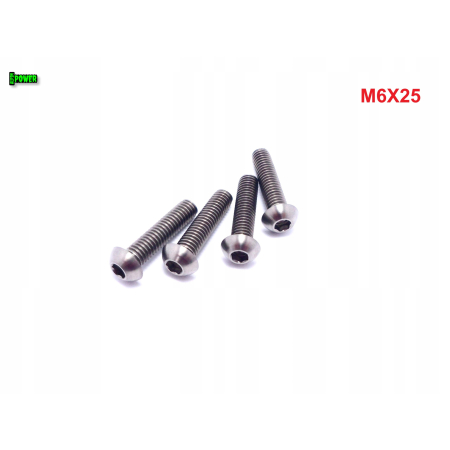 M6x25 śruba tytanowa gr5 iso 7380 śruby tytanowe tytan grade 5