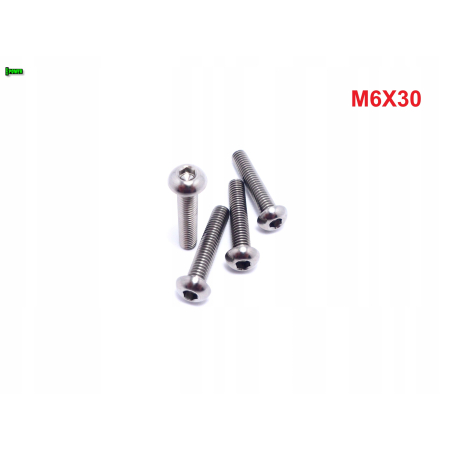 M6x30 śruba tytanowa gr5 iso 7380 śruby tytanowe tytan grade 5