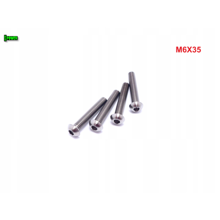 M6x35 śruba tytanowa z łbem kulistym imbusowa iso 7380 śruby tytan grade 5