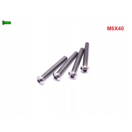 M6x40 śruba tytanowa z łbem kulistym imbusowa iso 7380 śruby tytan grade 5