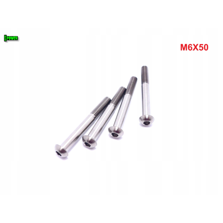 M6x50 śruba tytanowa z łbem kulistym imbusowa iso 7380 śruby tytan grade 5