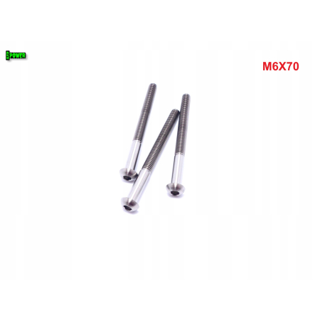 M6x70 śruba tytanowa z łbem kulistym imbusowa iso 7380 śruby tytan grade 5