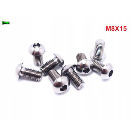 M8x15 śruba tytanowa gr5 iso 7380 śruby tytanowe gr 5 tytan grade 5