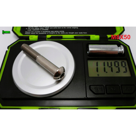 M8x50 śruba tytanowa z łbem kulistym imbusowa iso 7380 śruby tytan grade 5