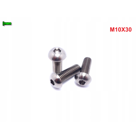 M10x30 śruba tytanowa z łbem kulistym imbusowa iso 7380 śruby tytan grade 5