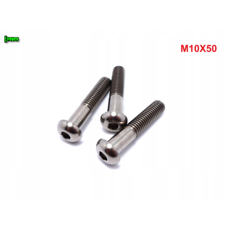 M10x50 śruba tytanowa z łbem kulistym imbusowa iso 7380 śruby tytan grade 5