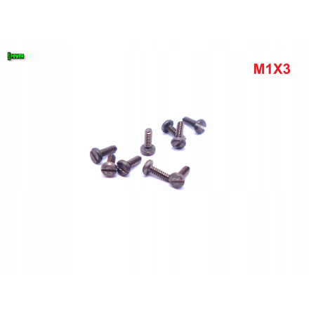 M1x3 śruba din 84 iso 1207 tytanowa z łbem walcowym płaskim śruby tytanowe