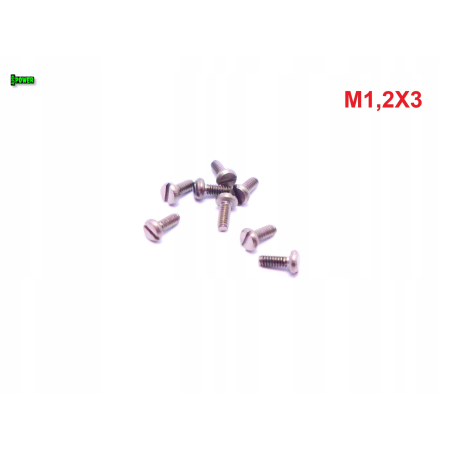 M1,2x3 śruba din 84 iso1207 tytanowa z łbem walcowym płaskim śruby tytanowe