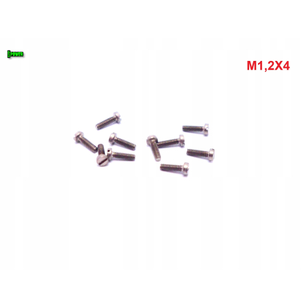 M1,2x4 śruba din 84 iso1207 tytanowa z łbem walcowym płaskim śruby tytanowe