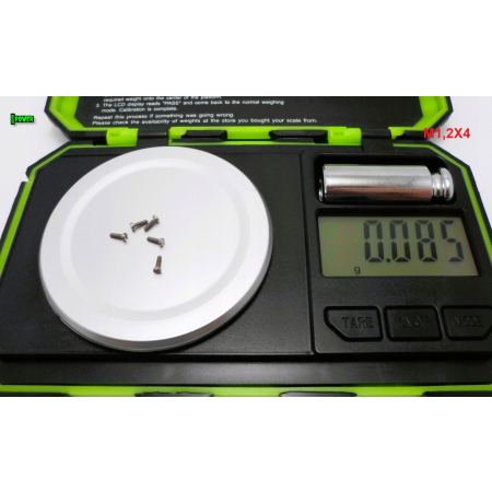 M1,2x4 śruba din 84 iso1207 tytanowa z łbem walcowym płaskim śruby tytanowe