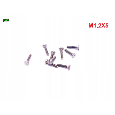 M1,2x5 śruba din 84 iso1207 tytanowa z łbem walcowym płaskim śruby tytanowe