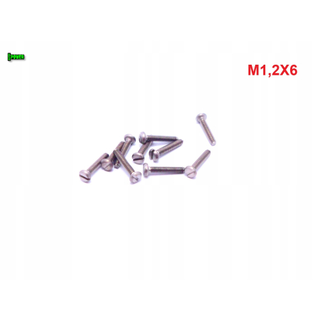 M1,2x6 śruba din 84 iso1207 tytanowa z łbem walcowym płaskim śruby tytanowe