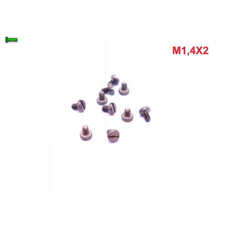 M1,4x2 śruba tytanowa z łbem walcowym płaskim din 84 śruby tytanowe gr 2
