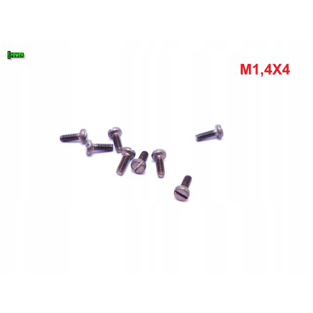 M1,4x4 śruba tytanowa z łbem walcowym płaskim din 84 śruby tytanowe gr 2