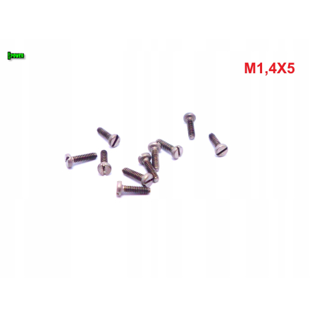 M1,4x5 śruba tytanowa z łbem walcowym płaskim din 84 śruby tytanowe gr 2