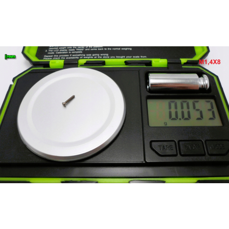 M1,4x8 śruba tytanowa z łbem walcowym płaskim din 84 śruby tytanowe gr 2