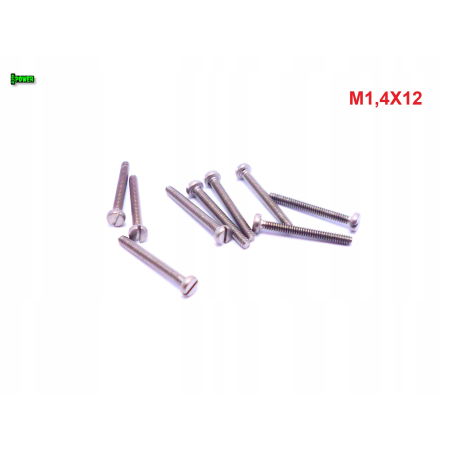 M1,4x12 śruba tytanowa z łbem walcowym płaskim din 84 śruby tytanowe gr 2