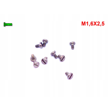 M1,6x2,5 śruba din 84 iso 1207 tytanowa z łbem walcowym płaskim śruby tytan