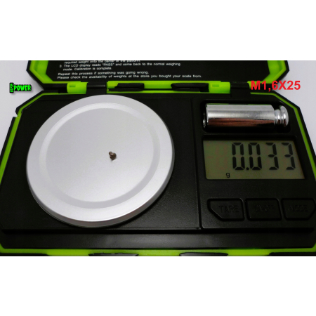 M1,6x2,5 śruba din 84 iso 1207 tytanowa z łbem walcowym płaskim śruby tytan