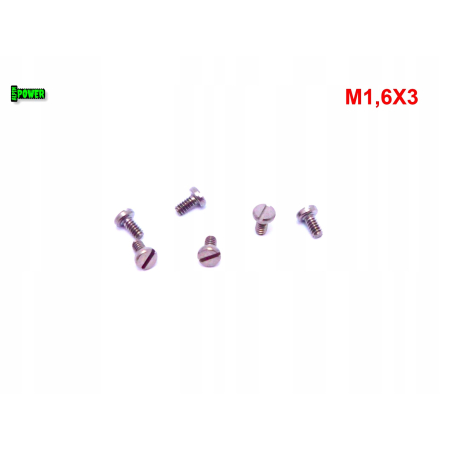 M1,6x3 śruba din 84 iso 1207 tytanowa z łbem walcowym płaskim śruby tytan