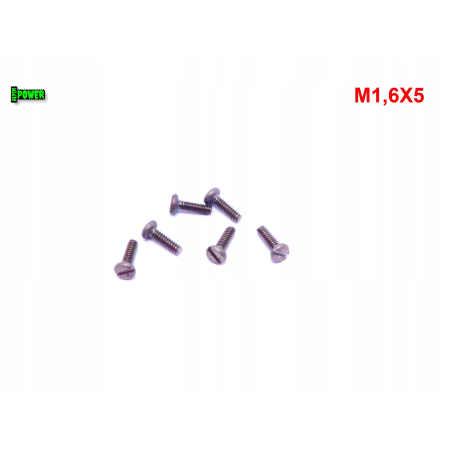 M1,6x5 śruba din 84 iso 1207 tytanowa z łbem walcowym płaskim śruby tytan