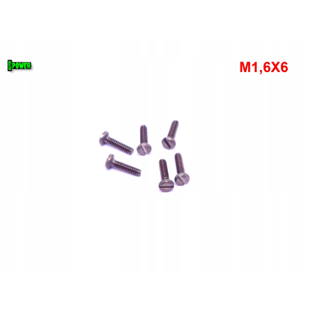 M1,6x6 śruba din 84 iso 1207 tytanowa z łbem walcowym płaskim śruby tytan