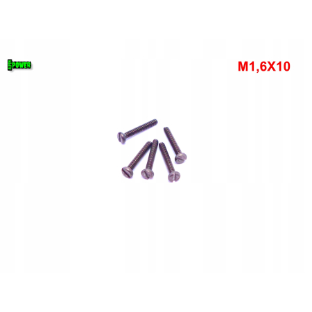 M1,6x10 śruba din 84 iso 1207 tytanowa z łbem walcowym płaskim śruby tytan