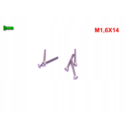 M1,6x14 śruba din 84 iso 1207 tytanowa z łbem walcowym płaskim śruby tytan