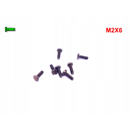 M2x6 śruba din 84 iso1207 tytanowa z łbem walcowym płaskim śruby tytanowe