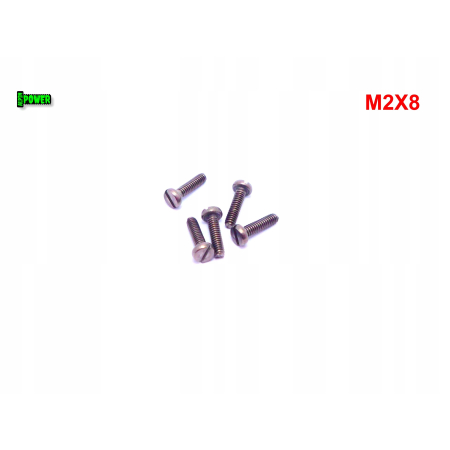 M2x8 śruba din 84 iso1207 tytanowa z łbem walcowym płaskim śruby tytanowe