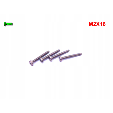 M2x16 śruba din 84 iso1207 tytanowa z łbem walcowym płaskim śruby tytanowe