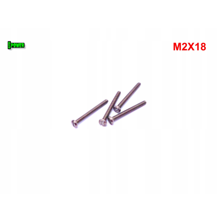 M2x18 śruba din 84 iso1207 tytanowa z łbem walcowym płaskim śruby tytanowe