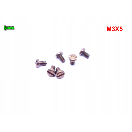 M3x5 śruba din 84 iso 1207 tytanowa z łbem walcowym płaskim śruby tytanowe