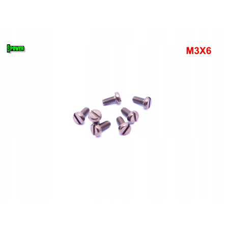 M3x6 śruba din 84 iso 1207 tytanowa z łbem walcowym płaskim śruby tytanowe