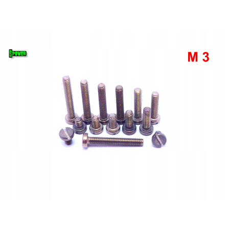 M3x10 śruba din 84 iso 1207 tytanowa z łbem walcowym płaskim śruby tytanowe