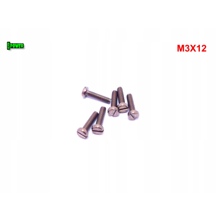 M3x12 śruba din 84 iso 1207 tytanowa z łbem walcowym płaskim śruby tytanowe