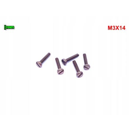 M3x14 śruba din 84 iso 1207 tytanowa z łbem walcowym płaskim śruby tytanowe