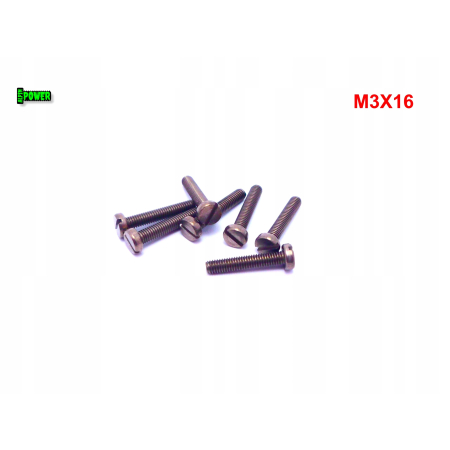 M3x16 śruba din 84 iso 1207 tytanowa z łbem walcowym płaskim śruby tytanowe
