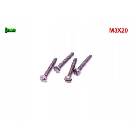 M3x20 śruba din 84 iso 1207 tytanowa z łbem walcowym płaskim śruby tytanowe