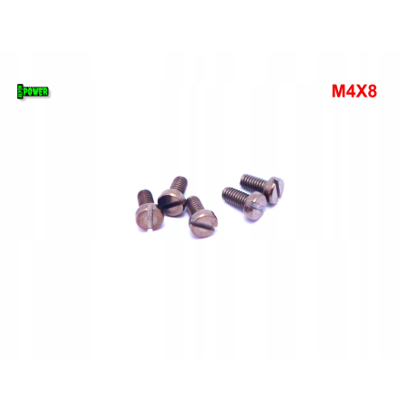 M4x8 śruba din 84 iso 1207 tytanowa z łbem walcowym płaskim śruby tytanowe