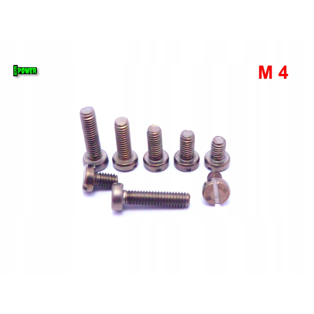 M4x8 śruba din 84 iso 1207 tytanowa z łbem walcowym płaskim śruby tytanowe