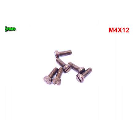 M4x12 śruba din 84 iso 1207 tytanowa z łbem walcowym płaskim śruby tytanowe