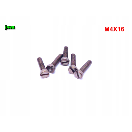 M4x16 śruba din 84 iso 1207 tytanowa z łbem walcowym płaskim śruby tytanowe